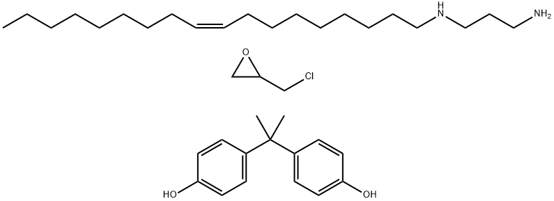 Phenol, 4,4'-(1-methylethylidene)bis-, polymer with (chloromethyl)oxirane, reaction products with (Z)-N-9-octadecenyl-1,3-propanediamine Structure