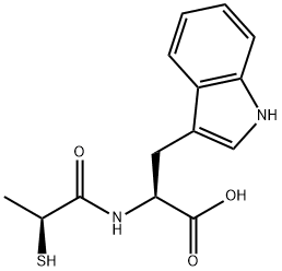 Nα-[(2S)-2-Mercaptopropanoyl]-L-tryptophan 结构式