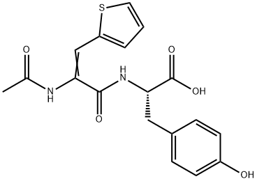 acetyldehydro-3-(2-thienyl)alanyltyrosine 结构式