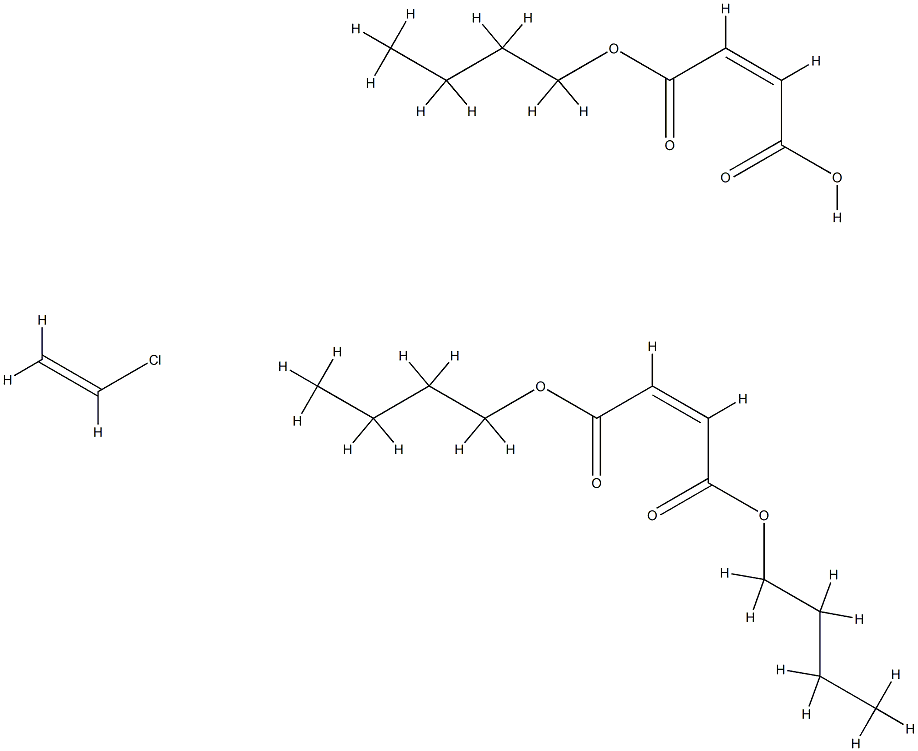 2-Butenedioic acid (2Z)-, dibutyl ester, polymer with butyl hydrogen (2Z)-2-butenedioate and chloroethene Structure