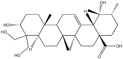 3α,19,23,24-Tetrahydroxyurs-12-en-28-oic acid 结构式
