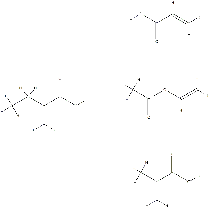 2-Propenoic acid, 2-methyl-, polymer with ethenyl acetate, ethyl 2-propenoate and 2-propenoic acid Structure