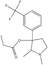 1,2-Dimethyl-3-(α,α,α-trifluoro-m-tolyl)pyrrolidin-3-ol propionate 结构式