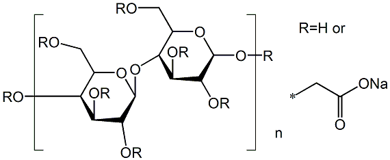 羧甲基纤维素钠, 9004-32-4, 结构式