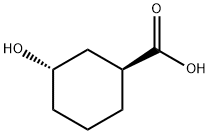 (1S,3S)-3-hydroxycyclohexane-1-carboxylic acid Structure