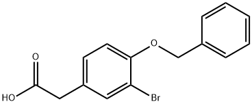 3-溴-4-(苄氧基)苯乙酸 结构式
