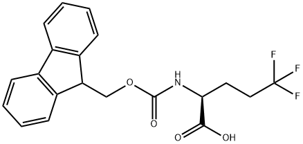 2-(2-((9H-fluoren-9-yl)oxy)acetamido)-5,5,5-trifluoropentanoic acid 结构式