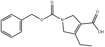 1-[(苄氧基)羰基] -4-乙基-2,5-二氢-1H-吡咯-3-羧酸 结构式
