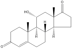 11α-羟基-雄甾-4-烯-317-二酮, 564-33-0, 结构式