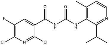 2,6-dichloro-5-fluoro-N-((2-isopropyl-4-methylpyridin-3-yl)carbamoyl)nicotinamide Structure