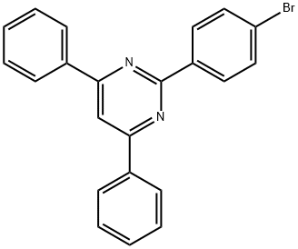 2-(4-bromophenyl)-4,6-diphenylpyrimidine Struktur
