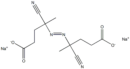 4,4-偶氮双(4-氰基戊酸钠) 结构式