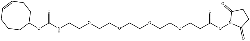 TCO PEG4スクシンイミジルエステル 化学構造式