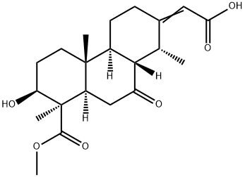 (1R,4bα,8aβ,10aα)-7-(Carboxymethylene)tetradecahydro-2β-hydroxy-1,4aβ,8α-trimethyl-9-oxo-1β-phenanthrenecarboxylic acid 1-methyl ester 结构式