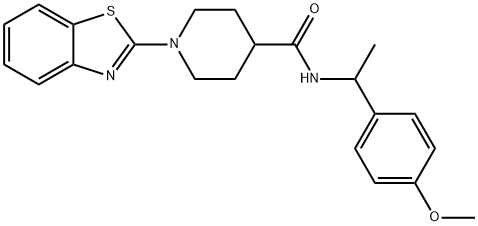 4-Piperidinecarboxamide,1-(2-benzothiazolyl)-N-[1-(4-methoxyphenyl)ethyl]-(9CI) 结构式