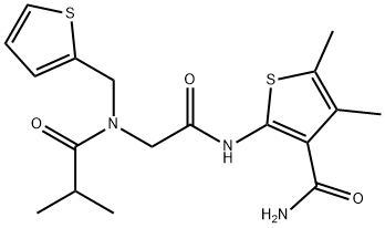3-Thiophenecarboxamide,4,5-dimethyl-2-[[[(2-methyl-1-oxopropyl)(2-thienylmethyl)amino]acetyl]amino]-(9CI) 结构式