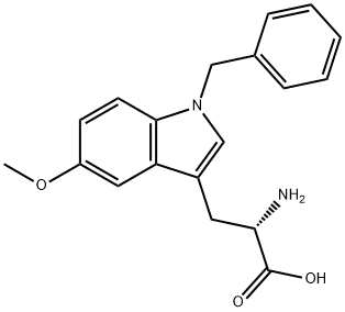 (αS)-α-Amino-1-benzyl-5-methoxy-1H-indole-3-propionic acid 结构式