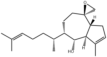 (3aR,4R)-7β-[(R)-1,5-Dimethyl-4-hexenyl]-3aα,5,6,7,8,8aβ-hexahydro-1-methylspiro[azulene-4(3H),2'-oxiran]-8β-ol 结构式