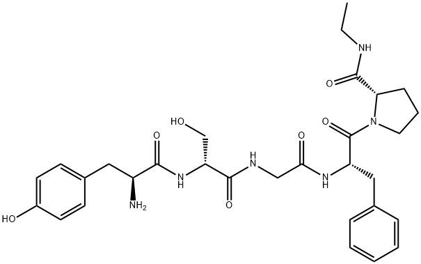 L-Tyr-D-Ser-Gly-L-Phe-L-Pro-NHEt 结构式