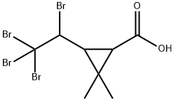 3-(1，2，2，2-tetrabromoethyl)-2，2-dimethyl cyclo-propane carboxylic acid Structure
