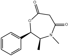 (2R,3S)-(-)-3,4-DIMETHYL-5,7-DIOXO-2-PHENYLPERHYDRO-1,4-OXAZEPINE) Structure