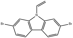 2,7-ジブロモ-9-ビニル-9H-カルバゾール 化学構造式