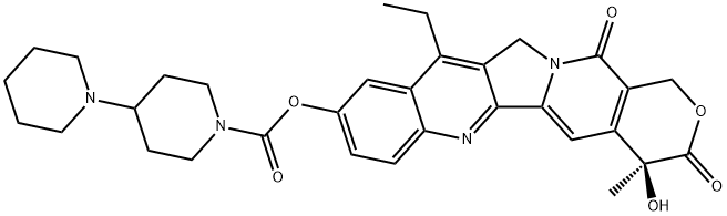 [1,4'-Bipiperidine]-1'-carboxylic acid, (4S)-11-ethyl-3,4,12,14-tetrahydro-4-hydroxy-4-methyl-3,14-dioxo-1H-pyrano[3',4':6,7]indolizino[1,2-b]quinolin-9-yl ester Structure