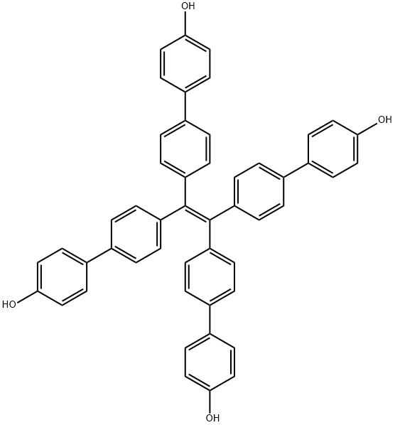 Tetrakis(4-hydroxybiphenyl)ethylene Struktur