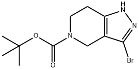 叔-丁基 3-溴-6,7-二氢-1H-吡唑并[4,3-C]吡啶-5(4H)-甲酸基酯, 1936429-06-9, 结构式