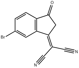 OC1177, 5(6)-溴-3-(二氰基亚甲基)茚-1-酮混合物 结构式
