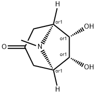 (1S,5R)-6β,7β-Dihydroxy-8-methyl-8-azabicyclo[3.2.1]octan-3-one 结构式