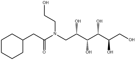1-[(环己基乙酰基)(2-羟基乙基)氨基]-1-脱氧-D-山梨糖醇 结构式
