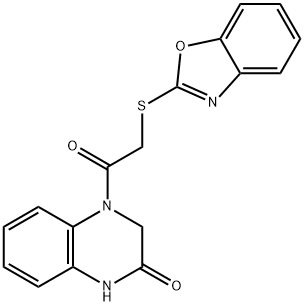 2(1H)-Quinoxalinone,4-[(2-benzoxazolylthio)acetyl]-3,4-dihydro-(9CI) 结构式