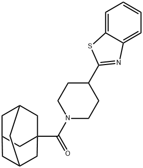Piperidine, 4-(2-benzothiazolyl)-1-(tricyclo[3.3.1.13,7]dec-1-ylcarbonyl)- (9CI) 结构式