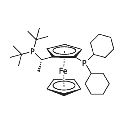 (S)-1-[(RP)-2-(二环己基)二茂铁]乙基二叔丁基膦 结构式