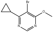 5-Bromo-4-cyclopropyl-6-methoxypyrimidine Struktur