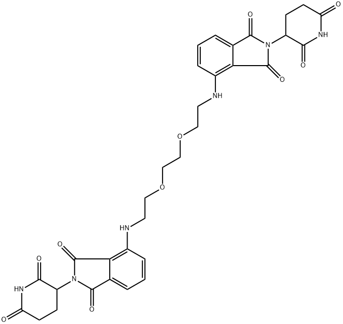 Homo-PROTAC cereblon degrader 1, 2244520-98-5, 结构式