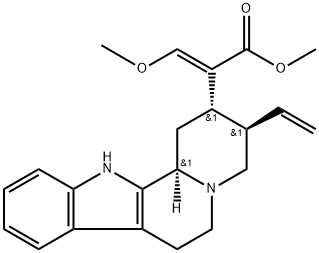 (3β,16E)-16,17,18,19-Tetradehydro-17-methoxycorynan-16-carboxylic acid methyl ester Struktur