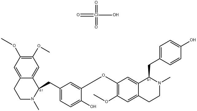 莲心碱二高氯酸盐, 5088-90-4, 结构式