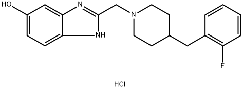 2-[[4-[(2-FLUOROPHENYL)METHYL]-1-PIPERIDINYL]METHYL]-1H-BENZIMIDAZOL-6-OL DIHYDROCHLORIDE 结构式