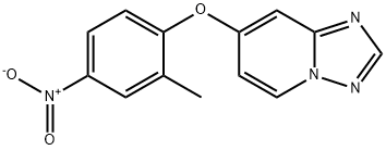 [1,2,4]Triazolo[1,5-a]pyridine, 7-(2-methyl-4-nitrophenoxy)- Struktur