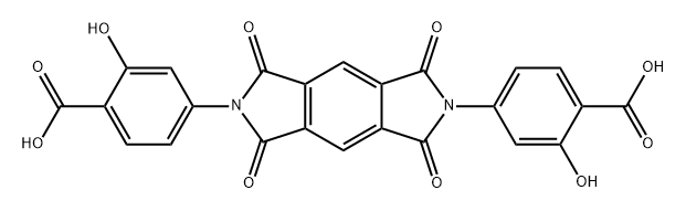 Salicylic acid, 4,4'-(5,7-dihydro-1,3,5,7-tetraoxobenzo[1,2-c:4,5-c']dipyrrole-2,6(1H,3H)-diyl)di- (7CI,8CI) Structure