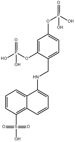 N-(2,4-diphosphobenzyl)-1-amino-5-naphthalenesulfonic acid Structure