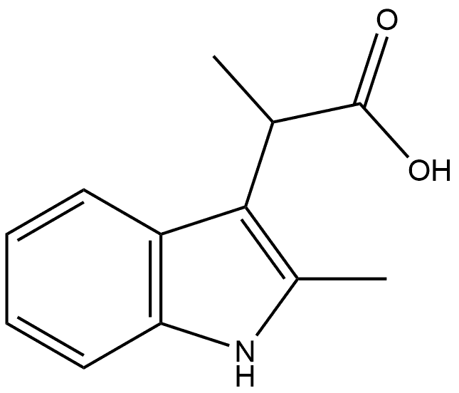 1H-Indole-3-aceticacid,-alpha-,2-dimethyl-,(+)-(9CI) Structure