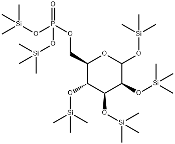 1-O,2-O,3-O,4-O-Tetrakis(trimethylsilyl)-D-mannopyranose [phosphoric acid bis(trimethylsilyl)] ester 结构式
