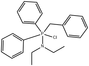 1-chloro-N,N-diethyl-1,1-diphenyl-1-(phenylmethyl)phosphoramine 结构式
