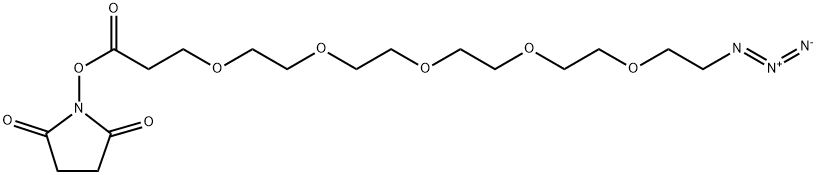 Azido-PEG5-NHS ester Structure