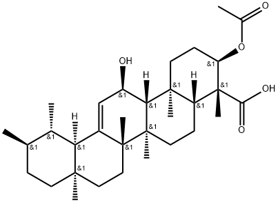 3Α-O-乙酰基-11Α-羟基-Β-乳香酸, 146019-25-2, 结构式