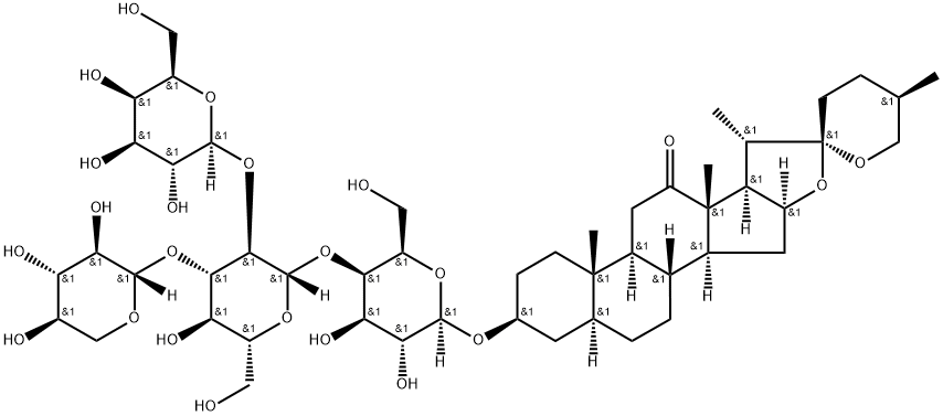 蒺藜皂苷D, 179464-23-4, 结构式