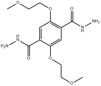 1,4-Benzenedicarboxylic acid, 2,5-bis(2-methoxyethoxy)-, 1,4-dihydrazide Structure